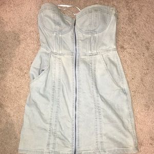 Denim mini dress